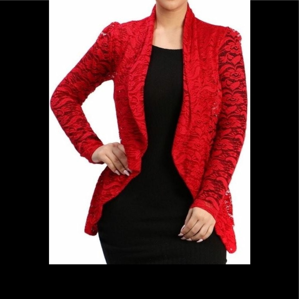 Lace cardigan top